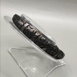Vintage 12 Chinese Zodiac Signs Animals Silver Bangle Bracelet UNISEX
